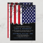 Soldat geht Party-Ankündigung weg| Einladung (Vorne/Hinten)