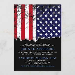 Soldat geht Party-Ankündigung weg Einladung