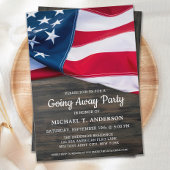 Soldat geht weg Party amerikanische Flagge Militär Einladung