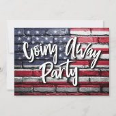Soldat geht weg Party Patriotic Einladung (Vorderseite)