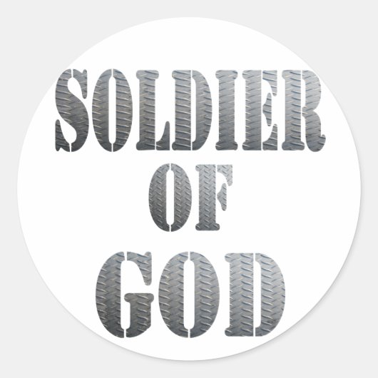 Soldat Gottes 5 Métal Runder Aufkleber (Vorderseite)