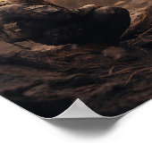 Soldat Gottes, der ein Holzkreuz hält Poster (Ecke)