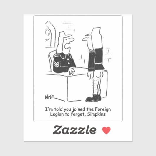 Soldat im Cartoon der französischen Auswärtigen Le Aufkleber (Blatt)