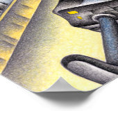 Soldat im Kriegseinsatz. Poster (Ecke)