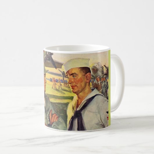 Soldat im Zweiten Weltkrieg trifft Segler Kaffeetasse (VorderseiteRechts)