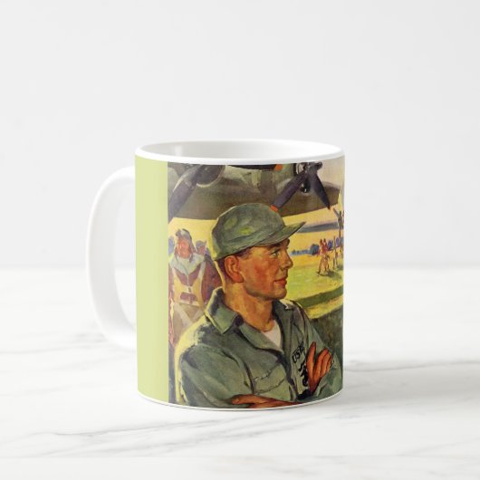 Soldat im Zweiten Weltkrieg trifft Segler Kaffeetasse (Vorderseite Links)