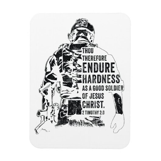 Soldat Jesu Christi - Christliche Glaubensarmee Magnet (Vertikal)