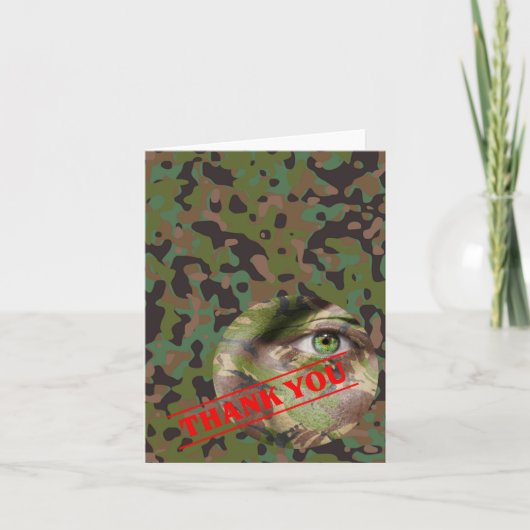 Soldat Joe GI Camouflage Party Hinweis Karte (Vorderseite)