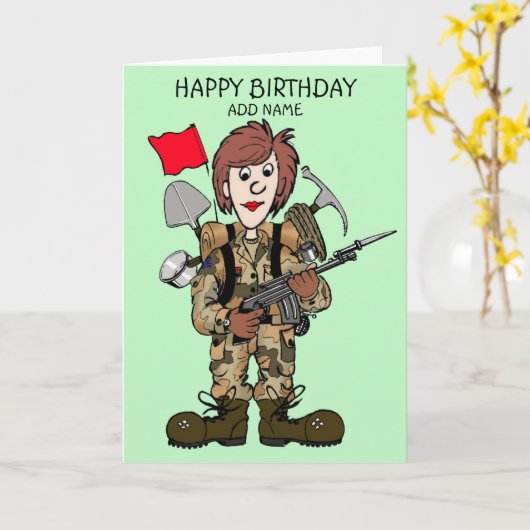 Soldat Karte (Gelbe Blume)