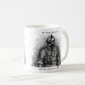 Soldat-Krieger - Eid fertigen Hintergrund-Farbe Kaffeetasse (VorderseiteRechts)