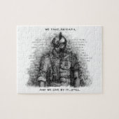 Soldat-Krieger - Eid fertigen Hintergrund-Farbe Puzzle (Horizontal)