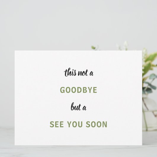 Soldat Militär Camouflage Abschied Miss Sie Auf Wi Karte (Stehend Vorderseite)