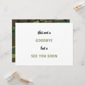 Soldat Militär Camouflage Abschied Miss Sie Auf Wi Karte (Vorderseite/Rückseite Beispiel)