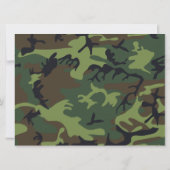 Soldat Militär Camouflage Abschied Miss Sie Auf Wi Karte (Rückseite)