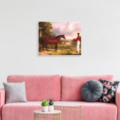 Soldat mit Offizierspferd Leinwanddruck (Insitu (Wohnzimmer))