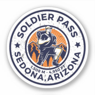 Soldat passiert Arizona-Wanderwege Aufkleber