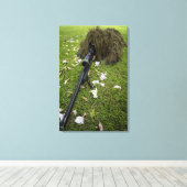 Soldat praktiziert Scharfmachertaktik Leinwanddruck (Insitu (Holzboden))