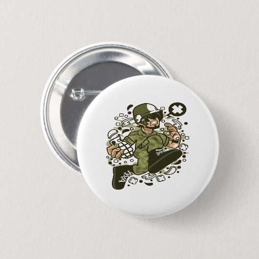 Soldat Running Button (Vorne & Hinten)