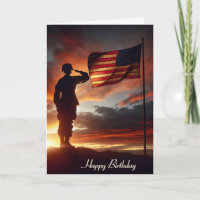 Soldat Saluting Flag für Veterans Geburtstag