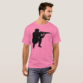 Soldat. Schwarzes. RIGHT-Facing. T-Shirt (Vorne ganz)
