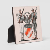 Soldat, Seeleute und US-Schild Fotoplatte (Vorderseite)