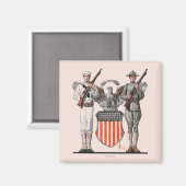 Soldat, Seeleute und US-Schild Magnet (Vorderseite/Rückseite)