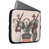 Soldat, Seemann und US-Schild Laptopschutzhülle (Vorne Rechts)