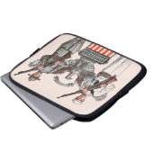 Soldat, Seemann und US-Schild Laptopschutzhülle (Vorne Knopf)