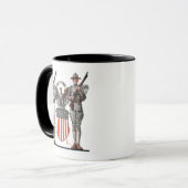 Soldat, Seemann und US-Schild Tasse (Vorderseite Links)