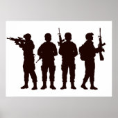Soldat-Silhouette Poster (Vorne)
