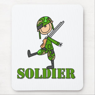 Soldat-Stick-Figur Mousepad