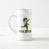 Soldat-Stickfigur Bierglas (Links)