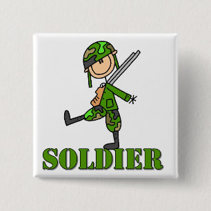 Soldat-Stickfigur Button