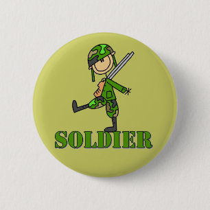 Soldat-Stickfigur Button