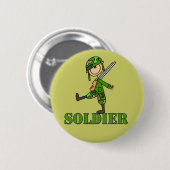 Soldat-Stickfigur Button (Vorne & Hinten)