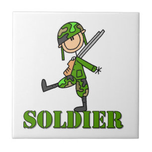 Soldat-Stickfigur Fliese