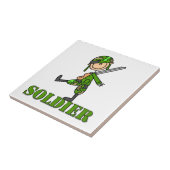 Soldat-Stickfigur Fliese (Seite)