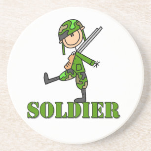 Soldat-Stickfigur Getränkeuntersetzer