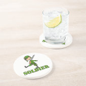 Soldat-Stickfigur Getränkeuntersetzer (Seite)