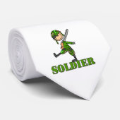 Soldat-Stickfigur Krawatte (Gerollt)