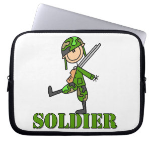 Soldat-Stickfigur Laptopschutzhülle