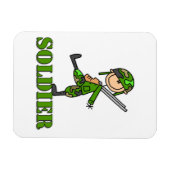 Soldat-Stickfigur Magnet (Horizontal)