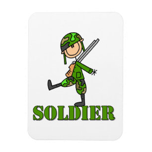 Soldat-Stickfigur Magnet