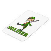 Soldat-Stickfigur Magnet (Linke Seite)