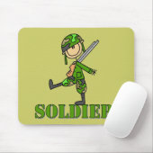 Soldat-Stickfigur Mousepad (Mit Mouse)