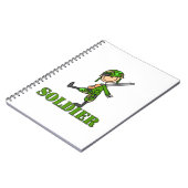 Soldat-Stickfigur Notizblock (Linke Seite)