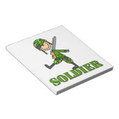 Soldat-Stickfigur Notizblock (angewinkelt)