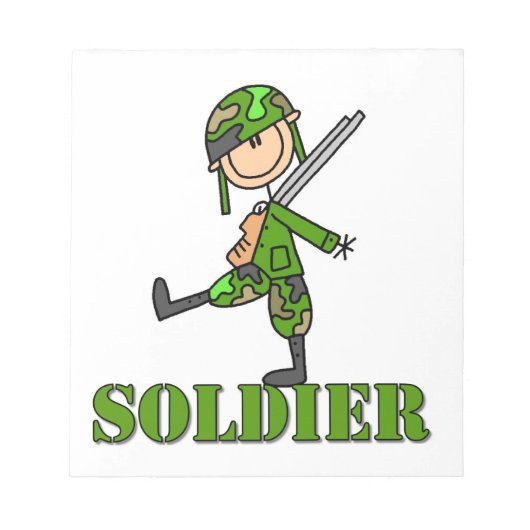 Soldat-Stickfigur Notizblock (Vorderseite)