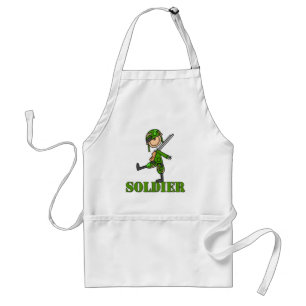 Soldat-Stickfigur Schürze