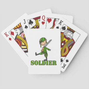 Soldat-Stickfigur Spielkarten